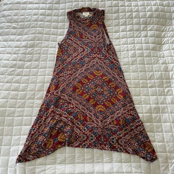 ANTHROPOLOGIE MAEVE Womens Dress Small Lilt Swing Asymmetric Hem Boho Festival - Picture 3 of 13